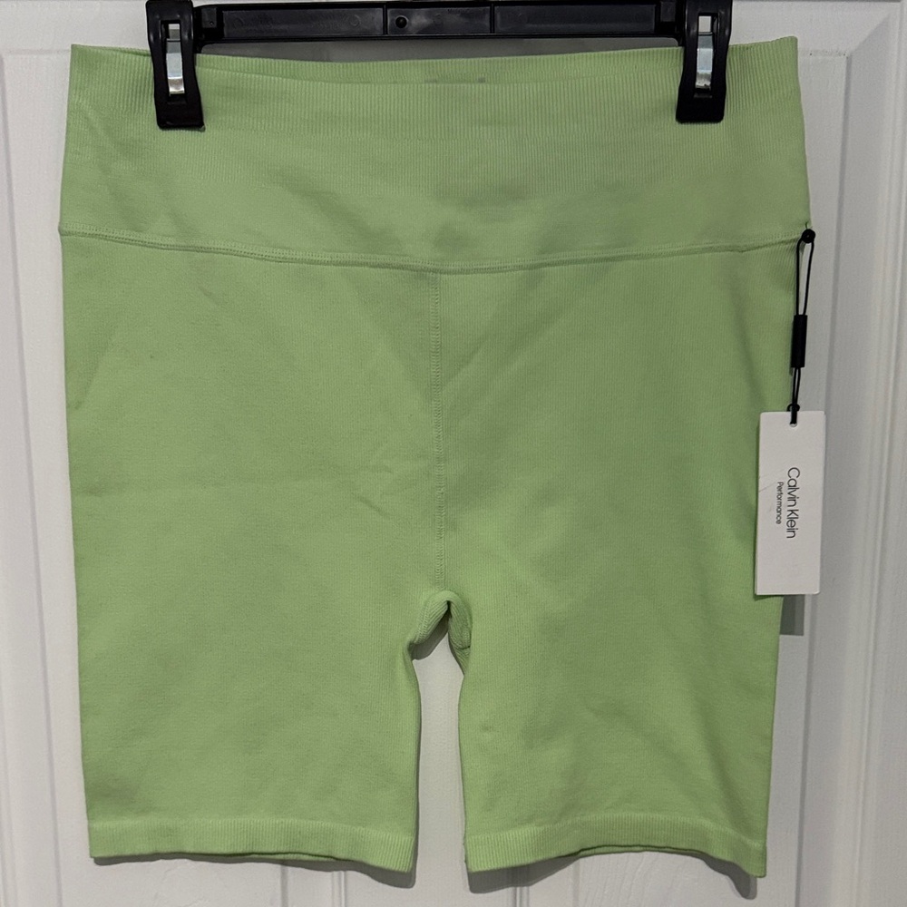 NWT Calvin Klein Pastel Green Bike Shorts. Size XL.